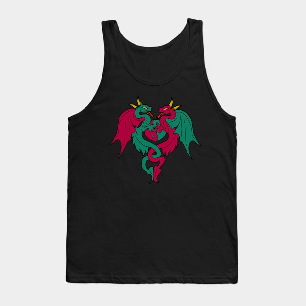 Dragons Yin Yang Tank Top by shirtsandmore4you